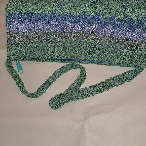 Cappelli Straworld Multicolor Should Crossbody Bag 13" x 9.5" Beautiful Stripes - Picture 11 of 13